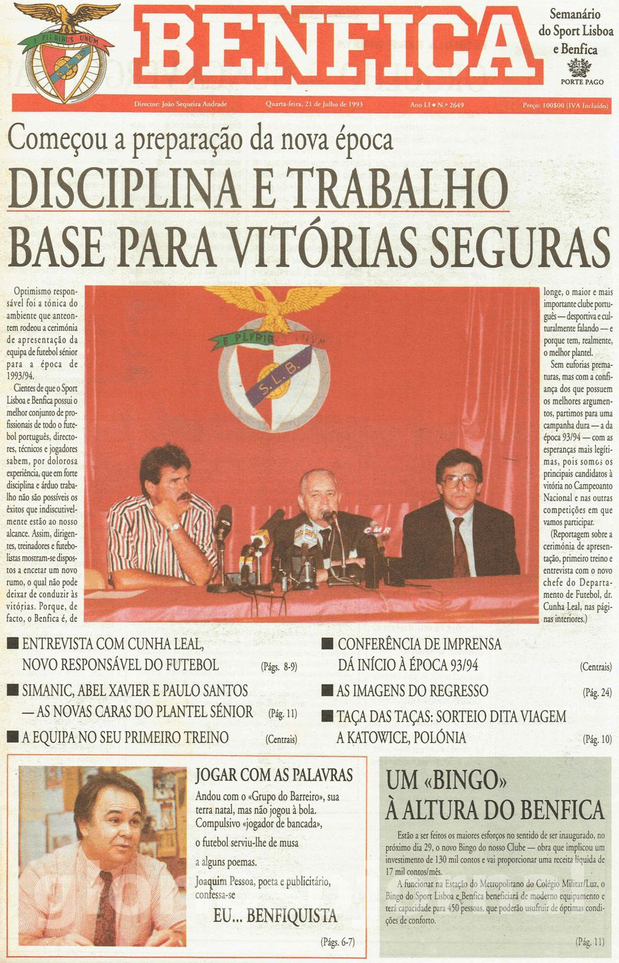 jornal o benfica 2649 1993-07-21